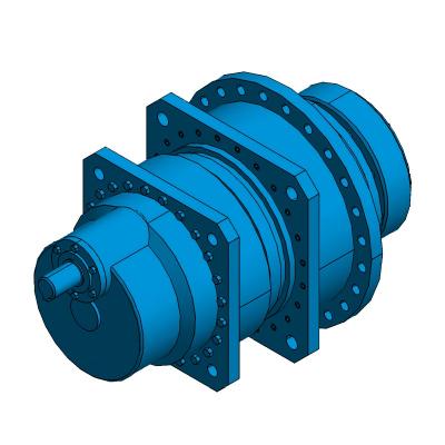 P2SA07~36 (i: 45-125) P series planetary standard type (coaxial) with locking disk hollow shaft 